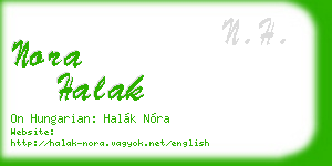 nora halak business card